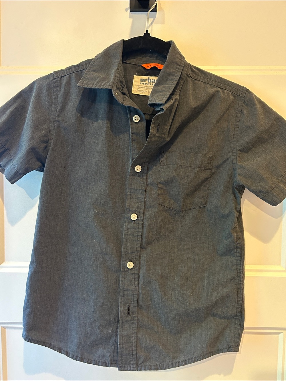urban pipeline Men's Short-Sleeve Button-Up Shirt in Slate Gray